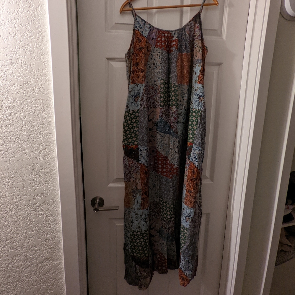 Patchwork Print Bohemian Boho Maxi - image 2